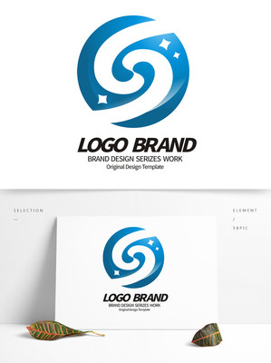 藍(lán)色地球S字母Logo 科技與生態(tài)融合的標(biāo)志設(shè)計(jì)